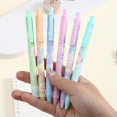 6/buc Pix Gel Ocean Baby Jump Pen Pix Presing Bullet Black Cute Press Pen Papetărie pentru studenți