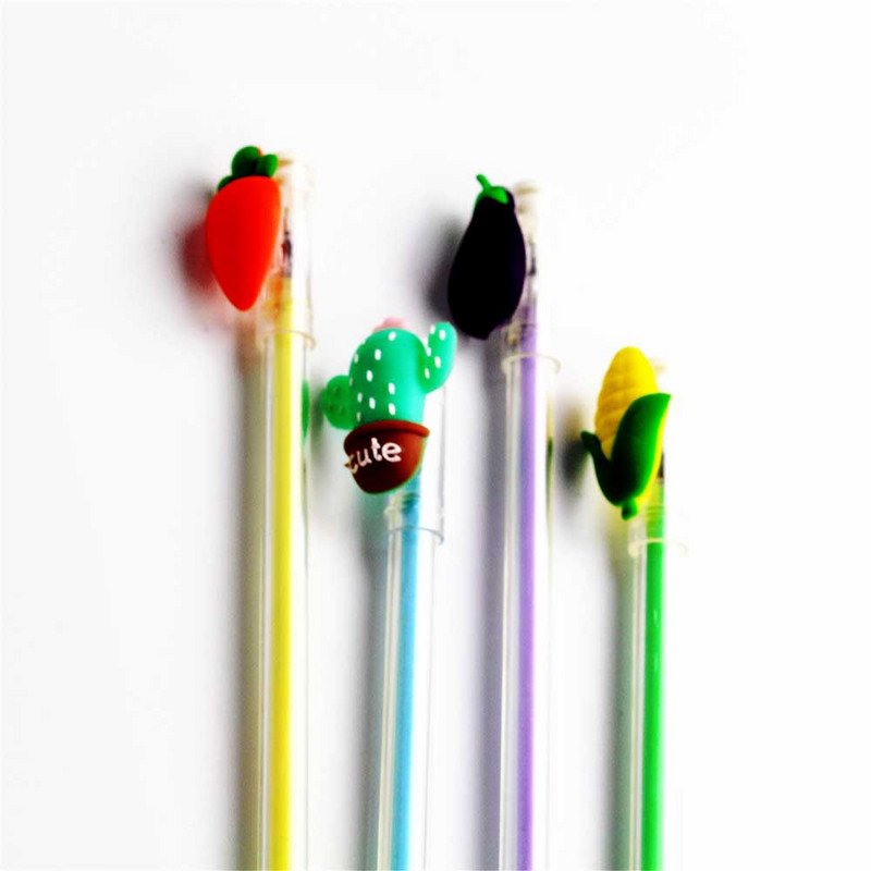 4kom/Set Kreativni pribor Slatka mala svježa prozirna olovka Olovke s gelom od povrća Punjenje olovke za uredske školske olovke