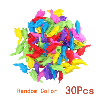 10-30 vnt. / Rinkinys Vaikiškas pieštuko laikiklis, silikoninis kūdikių mokymosi rašymo įrankio koregavimo įtaisas Žuvies rašiklio laikiklis, rašymo pagalbinės rankenos raštinės reikmenys