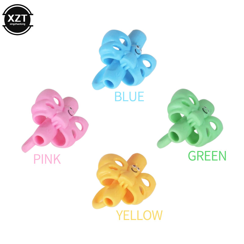 Nou corector de postură pentru scriere, stilou fluture, stilou cu două degete, suport pentru instrumente de scriere pentru învățare, capac pentru stilou de corecție, papetărie pentru studenți