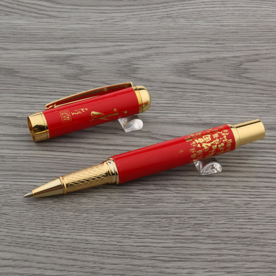 prabangus Aukštos kokybės RElegantiška keramika Rollerball Pen Mėlyna ir balta Cloisonne Retro Elegantiškas parašo rašalinis rašiklis Biuro reikmenys
