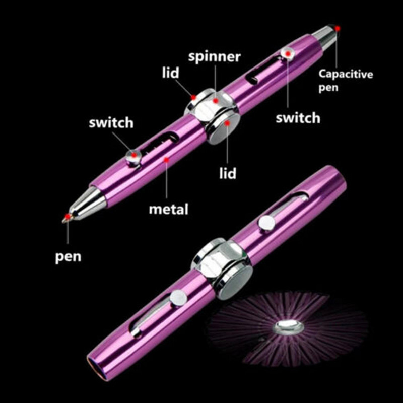 Anti-stress Relief Metal Spinner Anti-Skid Rolling Gaming Fingerolovke za djecu Tinejdžeri Uredski školski pribor 12X1cm