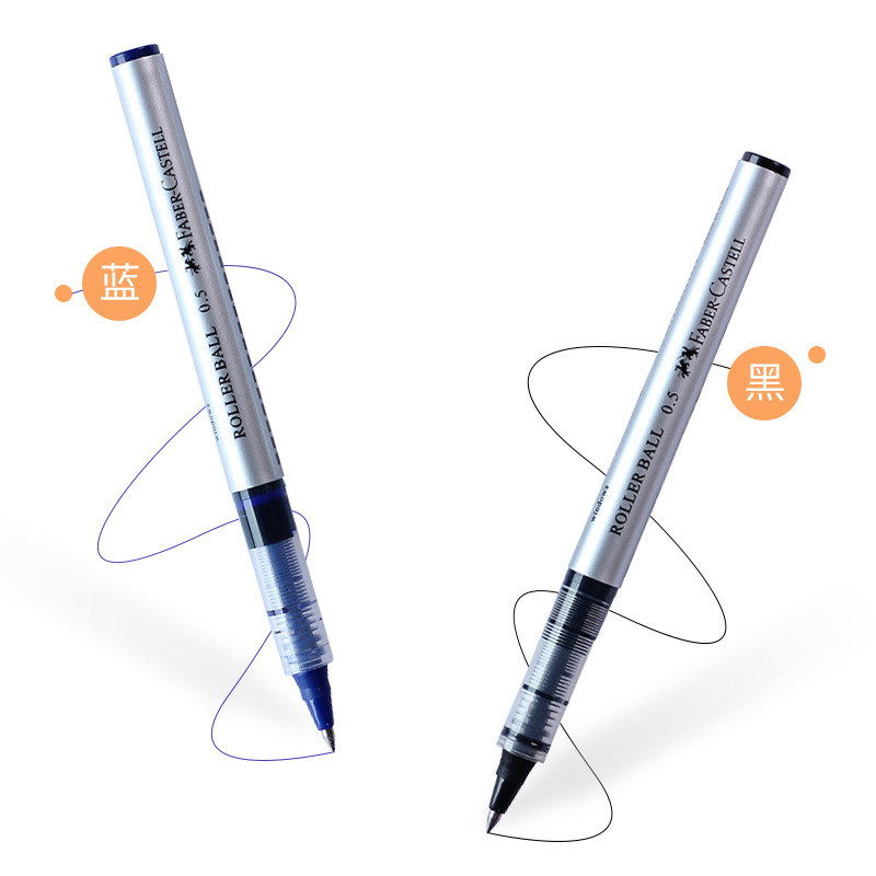 1 tk Faber Castell Straight Vedel Rollerball Pliiats Geel-tindipliiats, 0,5 mm Peene teravusega sileda tindiga pliiats Koolikontori statsionaarne