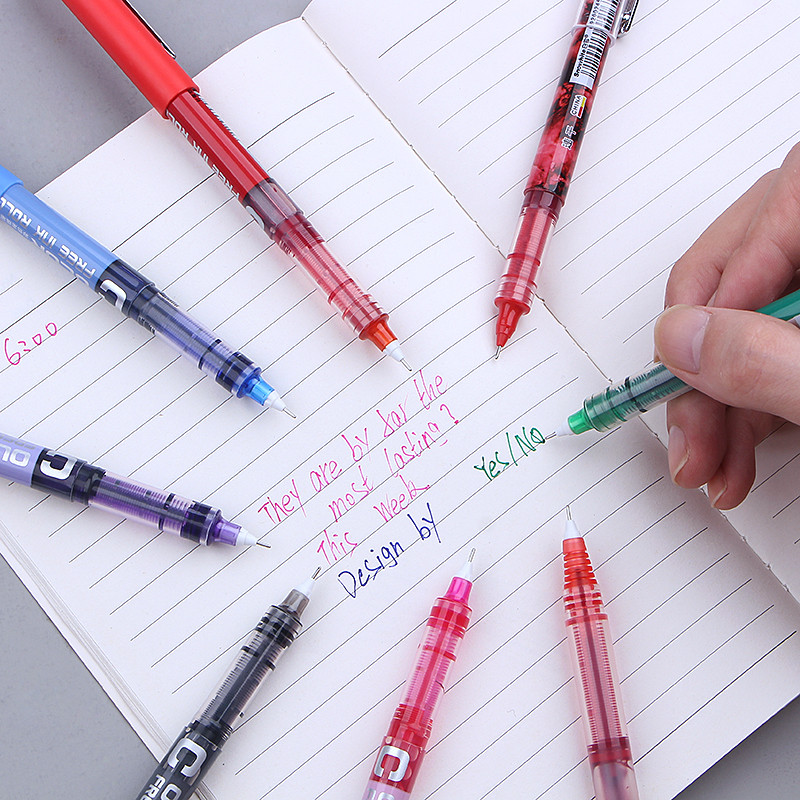 6/7 tk Simplicity värviline geelpliiatsi komplekt 0,5 mm kiiresti kuivav sirge pliiats Õpilaskontori kirjutuspliiatsid Kooli kirjatarbed