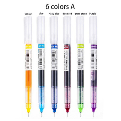 12 värvilist rulluvat pastapliiatsit Kiiresti kuivav tint, 0,5 mm eriti peene otsaga pliiatsid Vedela tindiga pastapliiatsid Mitmevärvilised rullpliiatsid (must/sinine/punane)