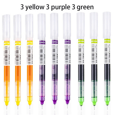 12 värvilist rulluvat pastapliiatsit Kiiresti kuivav tint, 0,5 mm eriti peene otsaga pliiatsid Vedela tindiga pastapliiatsid Mitmevärvilised rullpliiatsid (must/sinine/punane)