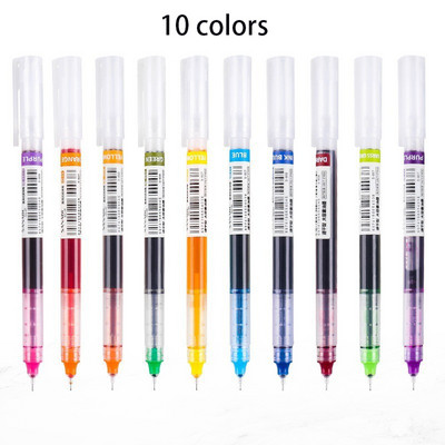 12 värvilist rulluvat pastapliiatsit Kiiresti kuivav tint, 0,5 mm eriti peene otsaga pliiatsid Vedela tindiga pastapliiatsid Mitmevärvilised rullpliiatsid (must/sinine/punane)