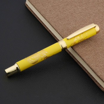 Κλασικό κεραμικό στυλό Golden Yellow Dragon Σχολικά προμήθειες γραφείου στυλό RollerBall