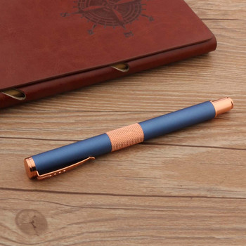 Висококачествена ролкова химикалка Rose Golden 125 матирано небесно синьо класически бизнес офис ученически пособия Писане