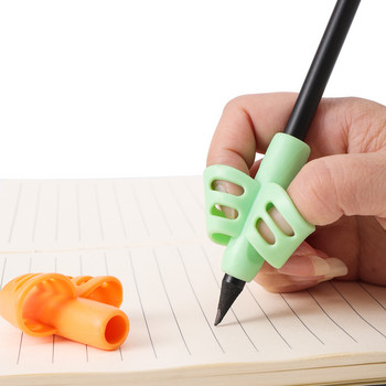 Държач за писалка с два пръста Силиконов инструмент за писане за бебета Писане за деца, устройство за корекция на писане, канцеларски материали, подарък 3 бр.