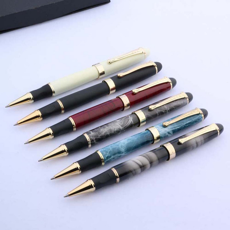 Aukštos kokybės prekės ženklo JINHAO X450 auksinis ritininis rašiklis, baltas metalinis, klasikinis, apdailintas kaligrafijos rašalinis rašiklis Jinhao 450