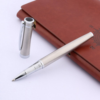 метална химикалка Неръждаема стомана 3035 гладка със сребърна облицовка Ролкови химикалки
