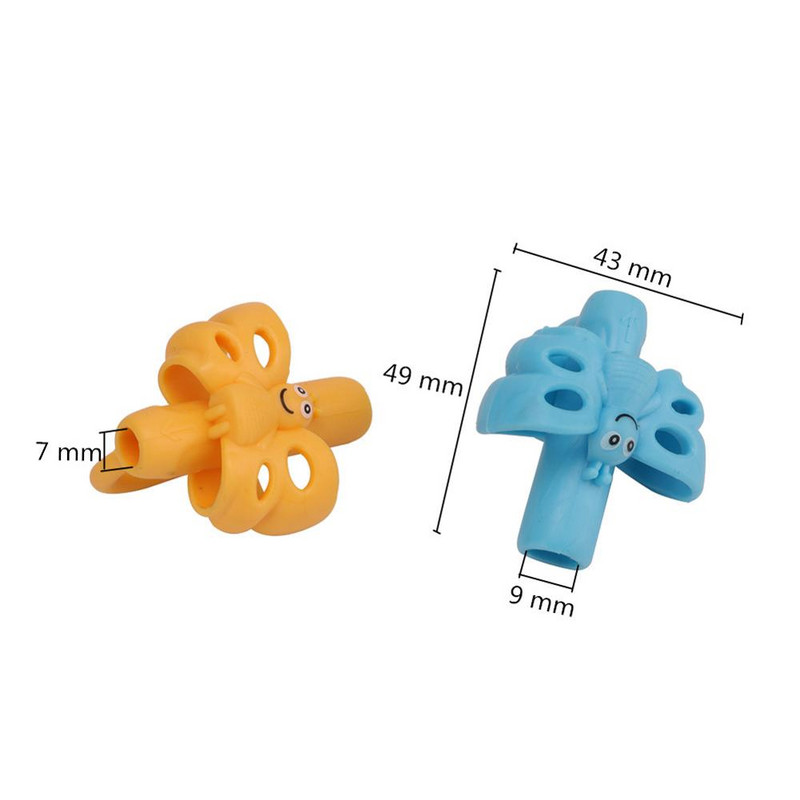 Suport pentru creion pentru copii pentru scris pentru copii, practica pentru învățare, stilou din silicon, dispozitiv de corectare a posturii pentru studenți 2 buc.