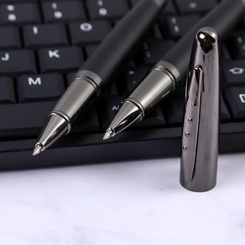 Висококачествена метална 122 ролкова химикалка 0,7 мм пистолет черна гума класически бизнес офис ученически пособия за писане