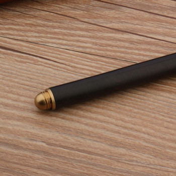 Πολυτελής ποιότητας ορειχάλκινο στυλό κυλίνδρου Classic Golden Ebony Wood Spin Signature Ink Στυλό Γραφικής ύλης Σχολικά προμήθειες Γράψιμο