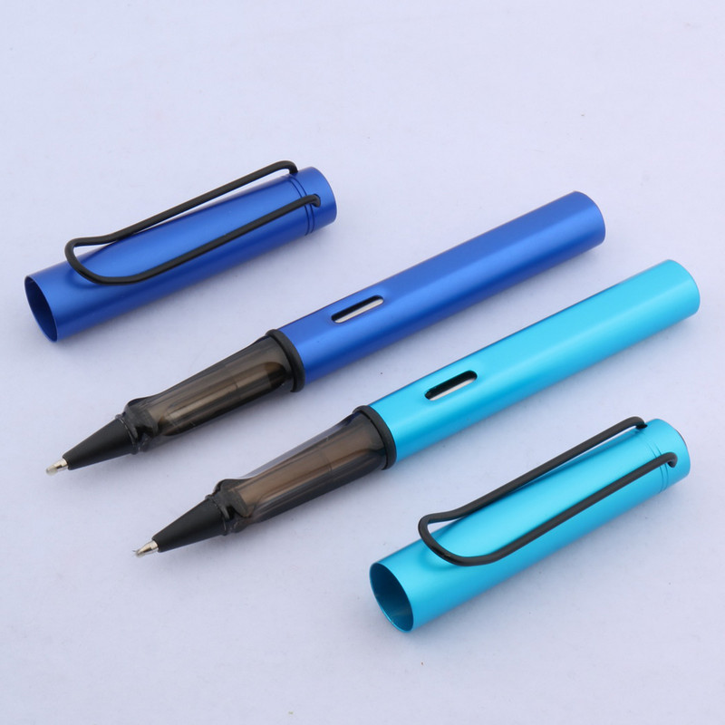 lux de înaltă calitate clasic BIROUL STUDENT Pistol negru metal albastru albastru bleumarin știință Țineți stilou Rollerball pen cerneală consumabile