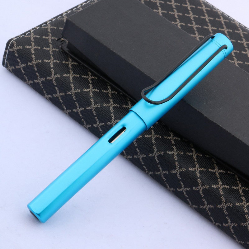 lux de înaltă calitate clasic BIROUL STUDENT Pistol negru metal albastru albastru bleumarin știință Țineți stilou Rollerball pen cerneală consumabile