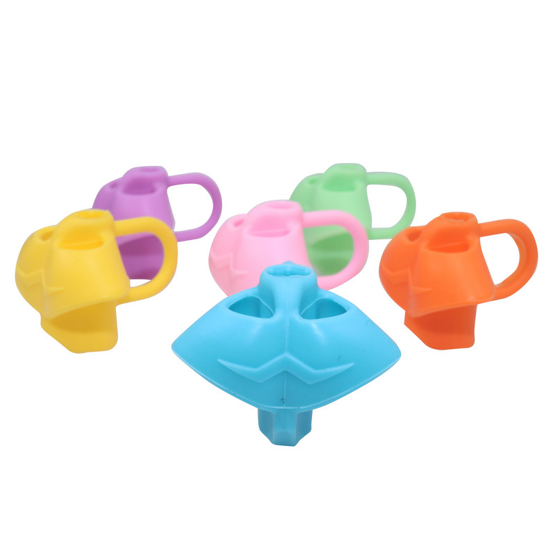 Držač za olovke od 5 komada Silikonski držač za olovke s tri prsta Korektor držanja za pisanje Školski pribor za uredsko pisanje