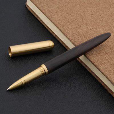 Visokokvalitetna kaligrafska roler olovka od crvenog drva, mjed koja se vrti, zlatna švicarska tinta, olovke s tintom Uredski ured za studente, školski pribor
