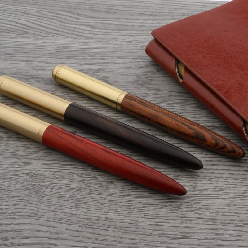 Visokokvalitetna kaligrafska roler olovka od crvenog drva, mjed koja se vrti, zlatna švicarska tinta, olovke s tintom Uredski ured za studente, školski pribor