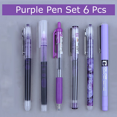 6 ks Simplicity Color Gel Pen Set 0,5 mm rýchloschnúce rovné pero Študentské kancelárske písacie perá Školské písacie potreby