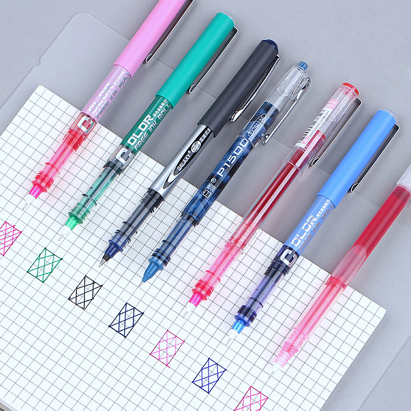 6 ks Simplicity Color Gel Pen Set 0,5 mm rýchloschnúce rovné pero Študentské kancelárske písacie perá Školské písacie potreby
