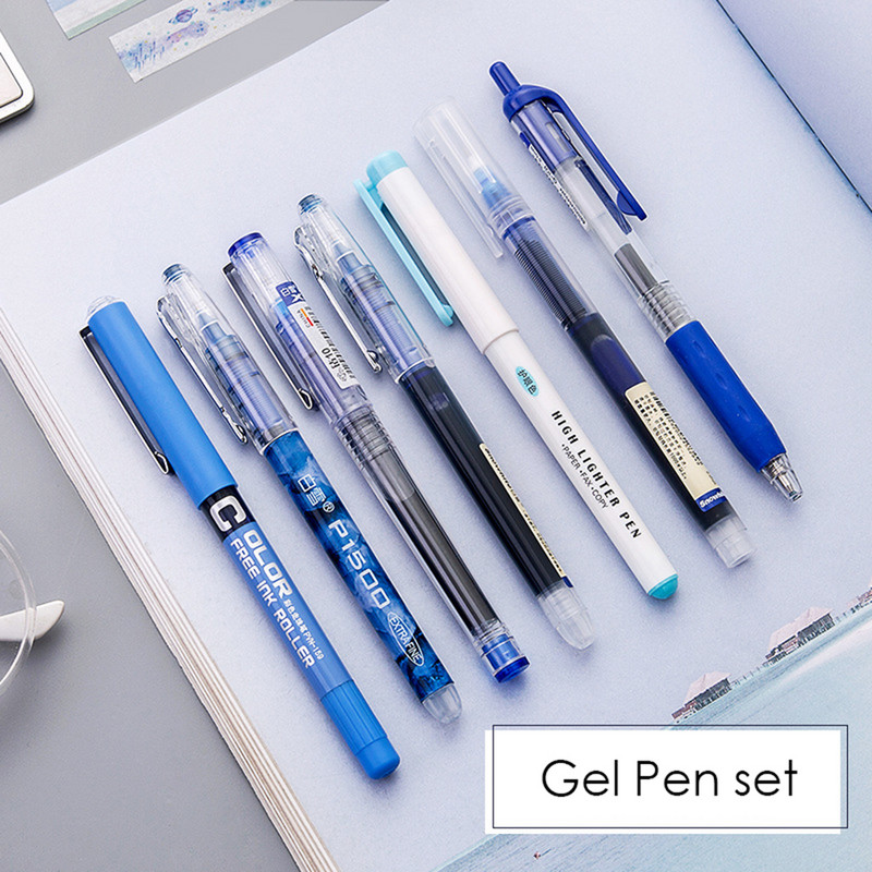 6 ks Simplicity Color Gel Pen Set 0,5 mm rýchloschnúce rovné pero Študentské kancelárske písacie perá Školské písacie potreby
