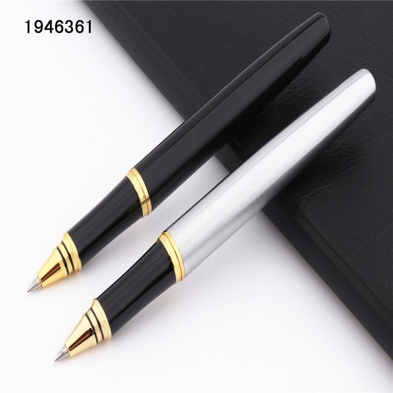 Baoer 388 Crna i od nehrđajućeg čelika Poslovna uredska roler olovka New School Studentski pribor Financijske zlatne olovke