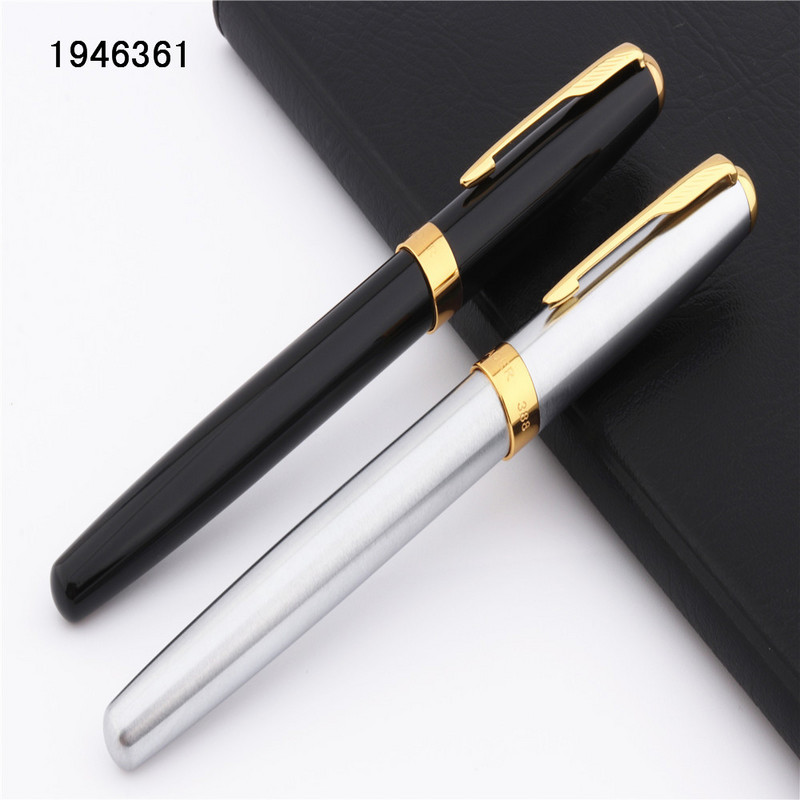 Baoer 388 Crna i od nehrđajućeg čelika Poslovna uredska roler olovka New School Studentski pribor Financijske zlatne olovke