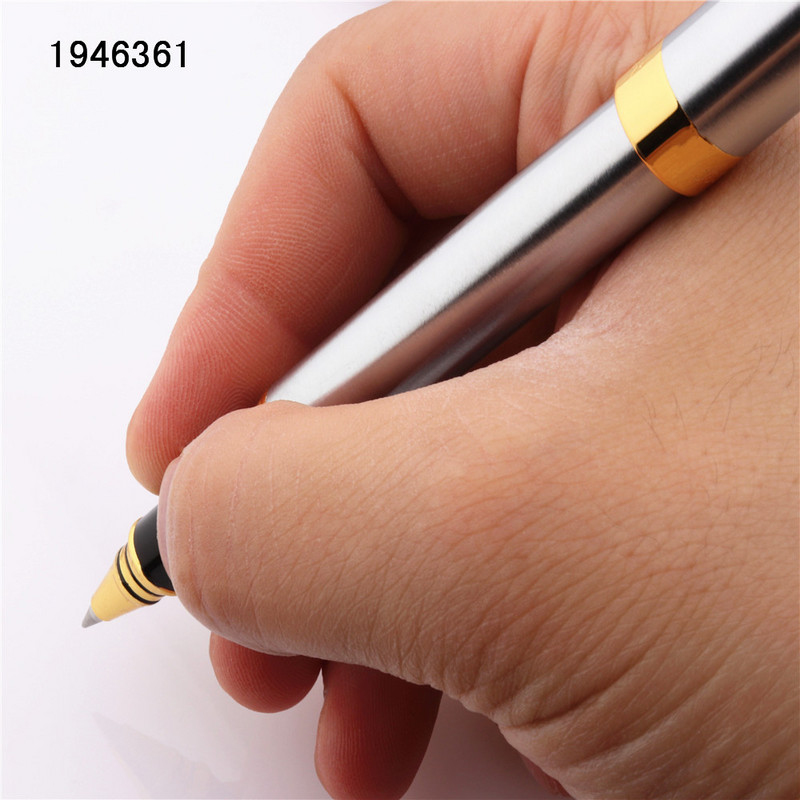 Baoer 388 Crna i od nehrđajućeg čelika Poslovna uredska roler olovka New School Studentski pribor Financijske zlatne olovke