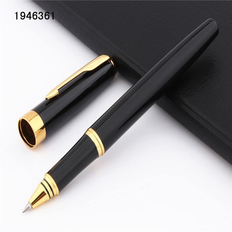 Baoer 388 Crna i od nehrđajućeg čelika Poslovna uredska roler olovka New School Studentski pribor Financijske zlatne olovke