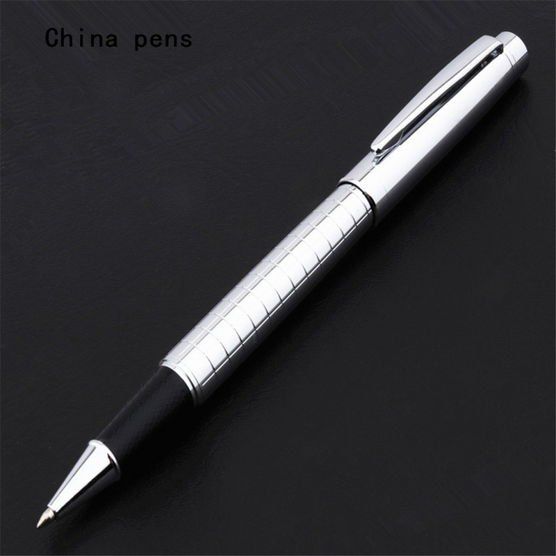 Luxus minőségű 865 szürke platina ine Business irodai közepes hegyű görgős toll új iskolai diákkellék