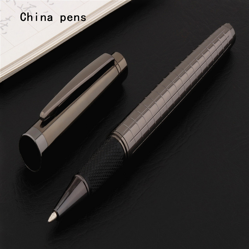 Luxus minőségű 865 szürke platina ine Business irodai közepes hegyű görgős toll új iskolai diákkellék