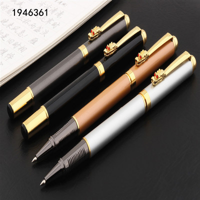 Kiváló minőségű 7026 Keleti sárkány Üzleti irodai Közepes hegyű görgős toll Új írószer kellékek tollak íráshoz