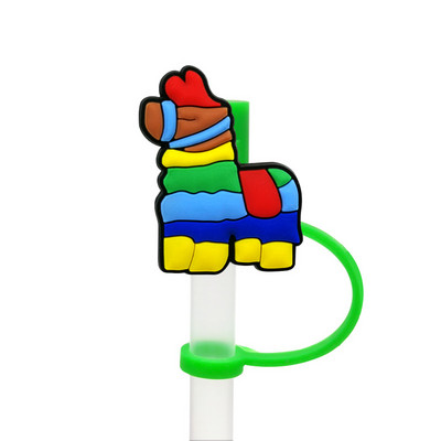 1Gb PVC Meksikas salmu pārklājums Atkārtoti lietojams, lai novērstu izšļakstīšanos Radošs salmu vāks Iepirkšanās dzērienu krūzes Putekļu necaurlaidīgs dekors