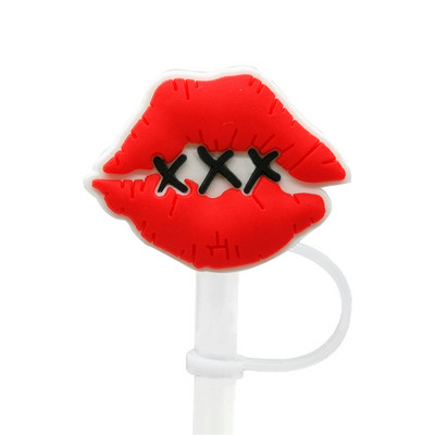 1 Vnt PVC šiaudinis dangtelis Bad Bunny Straw Topper Gimtadienio vakarėlio gėrimų išsiliejimo prevencija Kūrybiniai dulkėms atsparių puodelių priedai