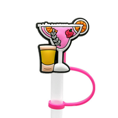 1 Vnt PVC šiaudinis dangtelis Bad Bunny Straw Topper Gimtadienio vakarėlio gėrimų išsiliejimo prevencija Kūrybiniai dulkėms atsparių puodelių priedai