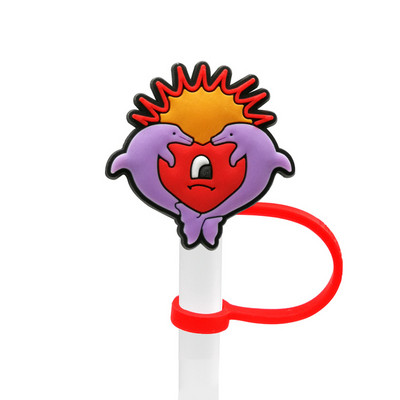 1 Vnt PVC šiaudinis dangtelis Bad Bunny Straw Topper Gimtadienio vakarėlio gėrimų išsiliejimo prevencija Kūrybiniai dulkėms atsparių puodelių priedai