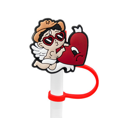 1 Vnt PVC šiaudinis dangtelis Bad Bunny Straw Topper Gimtadienio vakarėlio gėrimų išsiliejimo prevencija Kūrybiniai dulkėms atsparių puodelių priedai