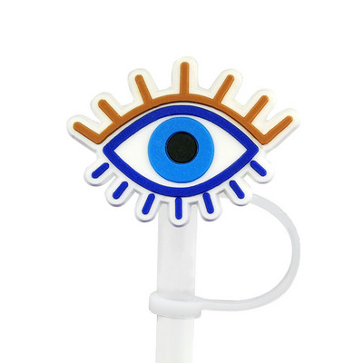 1 buc PVC Evil Eye Paie Topper Reutilizabil Prevenirea Scurgerii Demonii Creativ Paie Capacă băuturi Cupe Decorare rezistentă la praf