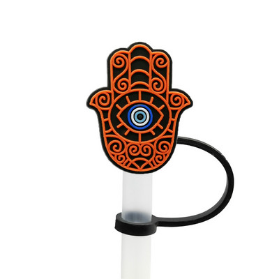 1 buc PVC Evil Eye Paie Topper Reutilizabil Prevenirea Scurgerii Demonii Creativ Paie Capacă băuturi Cupe Decorare rezistentă la praf