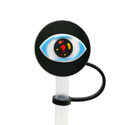 1 buc PVC Evil Eye Paie Topper Reutilizabil Prevenirea Scurgerii Demonii Creativ Paie Capacă băuturi Cupe Decorare rezistentă la praf