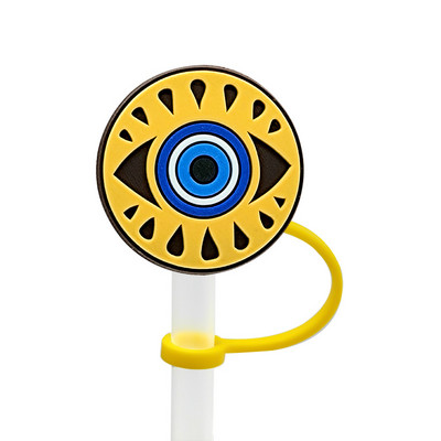 1 buc PVC Evil Eye Paie Topper Reutilizabil Prevenirea Scurgerii Demonii Creativ Paie Capacă băuturi Cupe Decorare rezistentă la praf