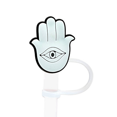 1 buc PVC Evil Eye Paie Topper Reutilizabil Prevenirea Scurgerii Demonii Creativ Paie Capacă băuturi Cupe Decorare rezistentă la praf