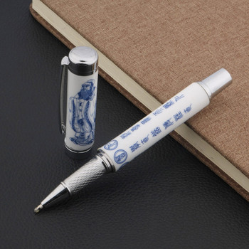 Κεραμικά κυλινδρικά στυλό μπλε και άσπρο Κομφούκιος πορτραίτο επιστολόχαρτα Σχολικά είδη γραφής