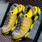 Νέα παπούτσια PVC Jelly Summer ανδρικές σαγιονάρες Ανδρικά σανδάλια παραλίας Ανδρικά παπούτσια για θαλάσσια σπορ Flat Hole Αθλητικά για κολύμβηση εξωτερικού χώρου