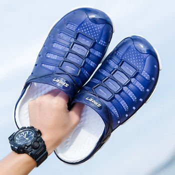 Νέα παπούτσια PVC Jelly Summer ανδρικές σαγιονάρες Ανδρικά σανδάλια παραλίας Ανδρικά παπούτσια για θαλάσσια σπορ Flat Hole Αθλητικά για κολύμβηση εξωτερικού χώρου