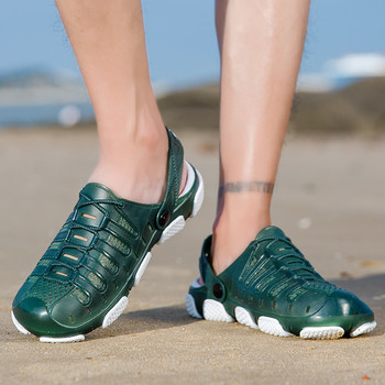 Νέα παπούτσια PVC Jelly Summer ανδρικές σαγιονάρες Ανδρικά σανδάλια παραλίας Ανδρικά παπούτσια για θαλάσσια σπορ Flat Hole Αθλητικά για κολύμβηση εξωτερικού χώρου