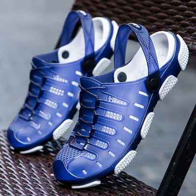 Νέα παπούτσια PVC Jelly Summer ανδρικές σαγιονάρες Ανδρικά σανδάλια παραλίας Ανδρικά παπούτσια για θαλάσσια σπορ Flat Hole Αθλητικά για κολύμβηση εξωτερικού χώρου