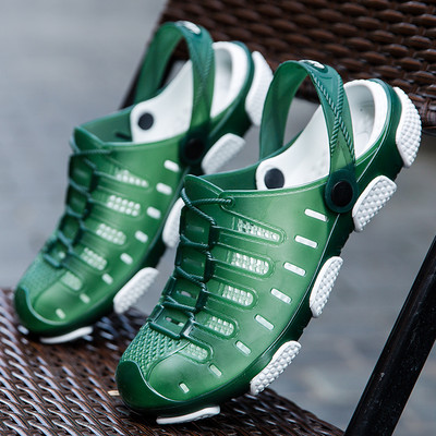 Νέα παπούτσια PVC Jelly Summer ανδρικές σαγιονάρες Ανδρικά σανδάλια παραλίας Ανδρικά παπούτσια για θαλάσσια σπορ Flat Hole Αθλητικά για κολύμβηση εξωτερικού χώρου